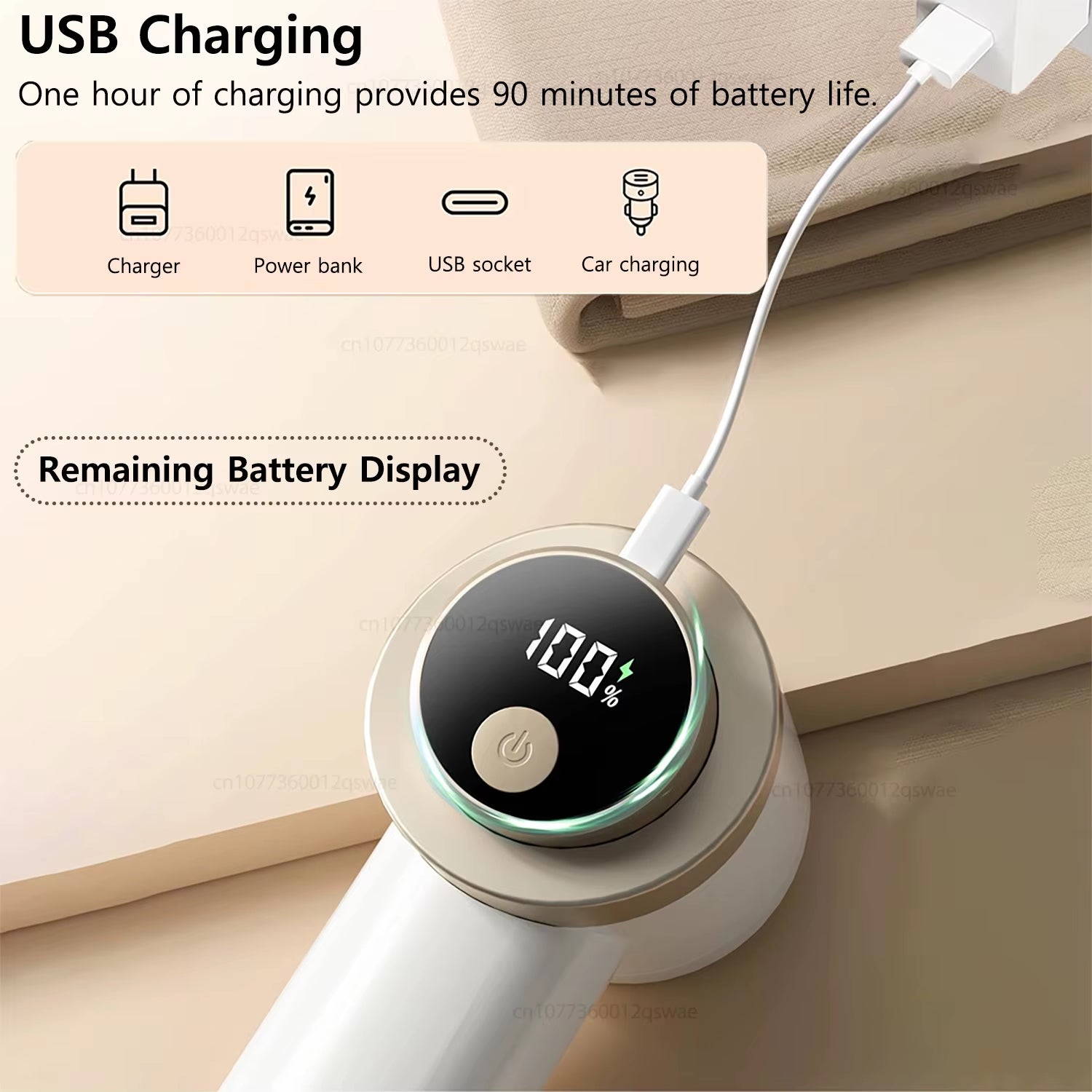 Lint Remover for Clothing Electric Pellet Fluff Remover Portable Rechargeable Fabric Shaver Removes Lint from Clothes